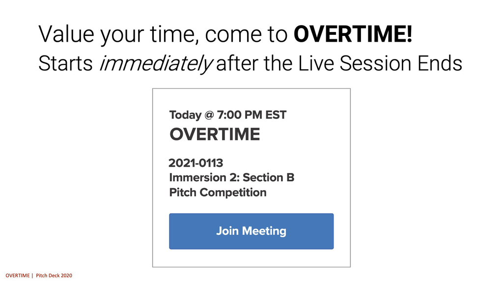 OVERTIME | initiative